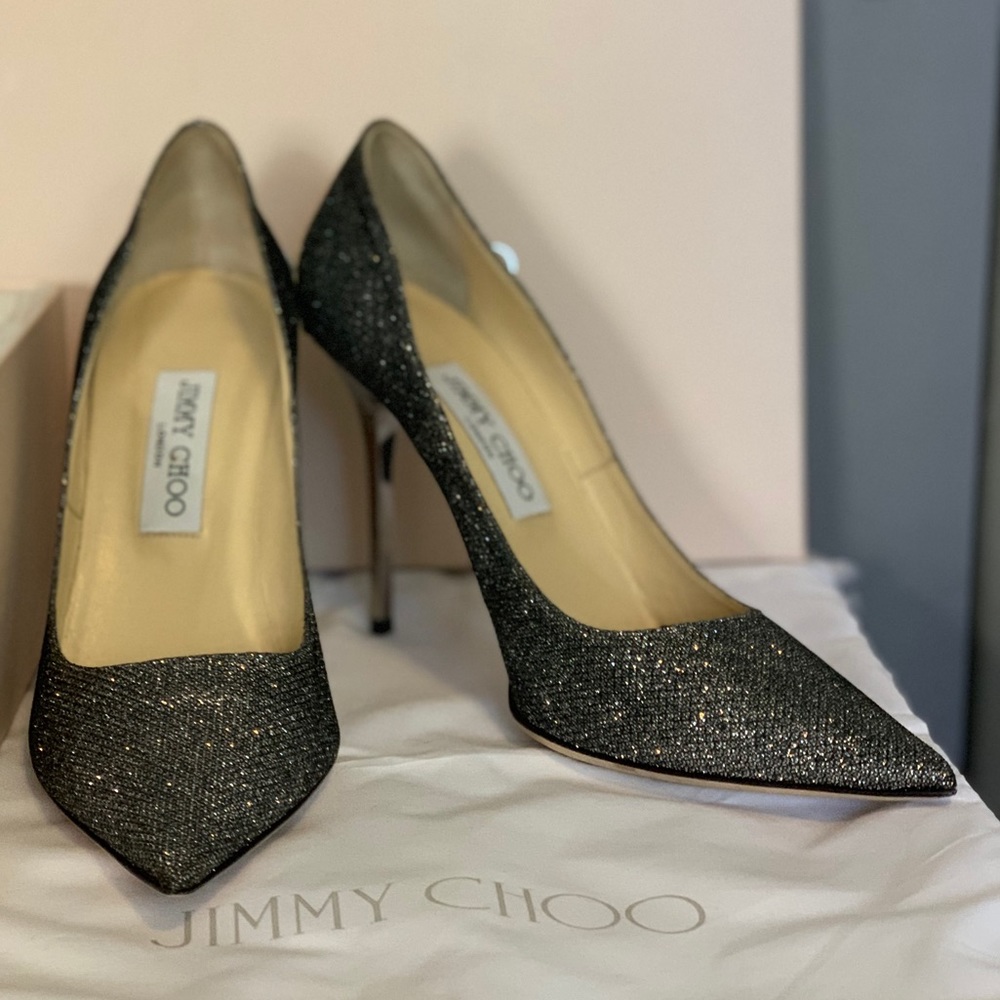 Jimmy Choo Lance Glitter Pumps